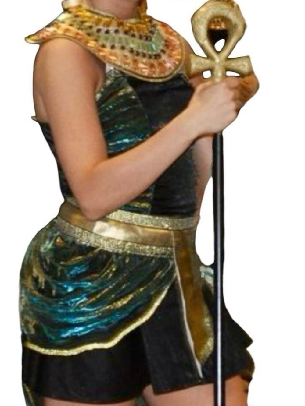 Women’s Egyptian Queen Costume Dress with Gold Trim - Size Small